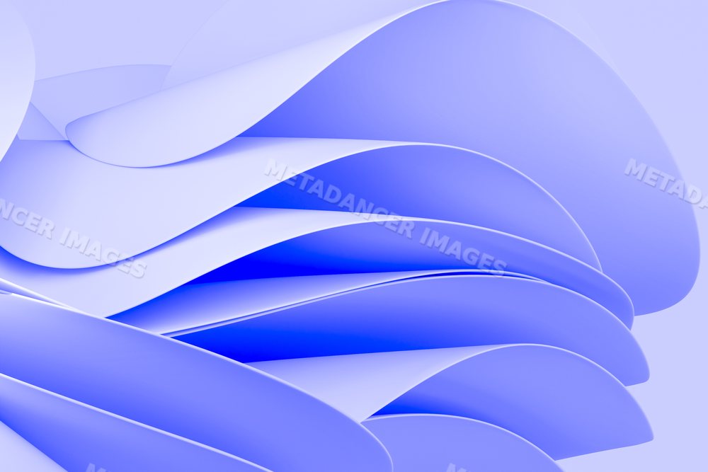Abstract blue layered curves creating a smooth flowing digital design
