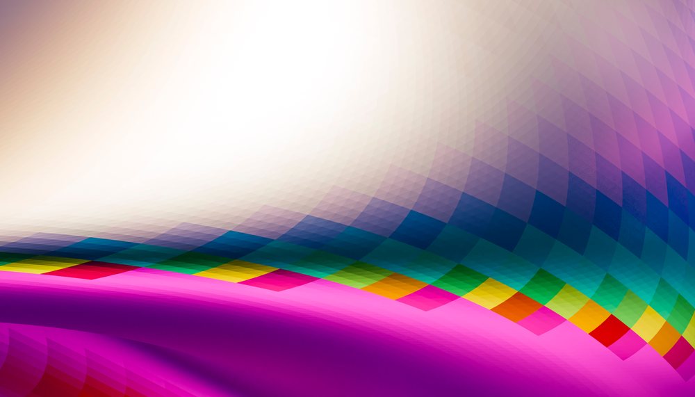 Abstract colorful geometric pattern featuring overlapping shapes with a smooth gradient.