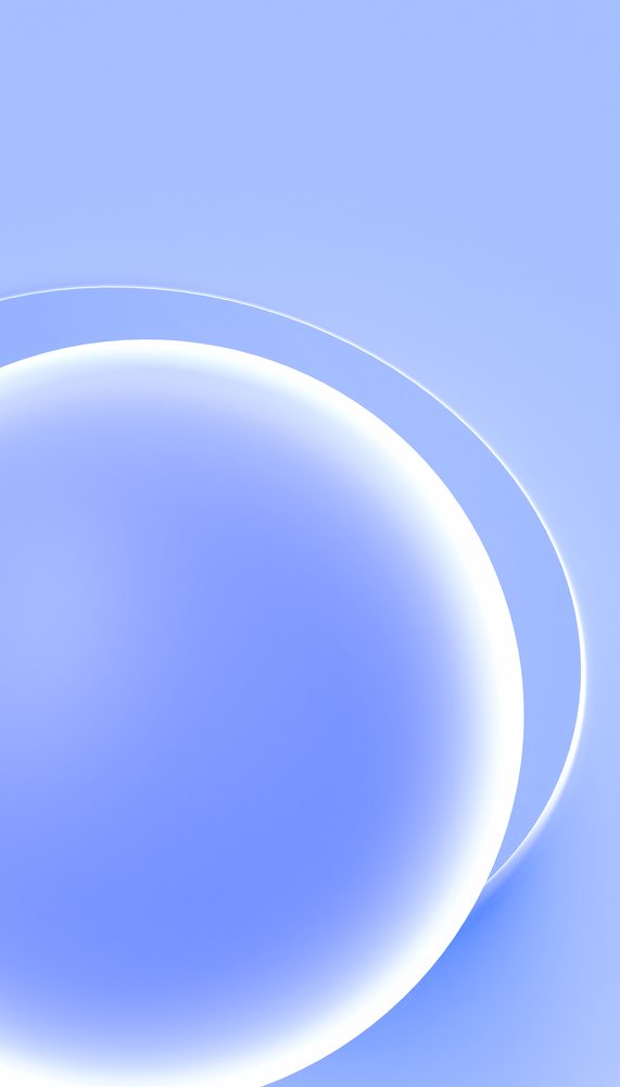 Abstract digital render featuring smooth blue circular shapes with gradient lighting and modern design elements.