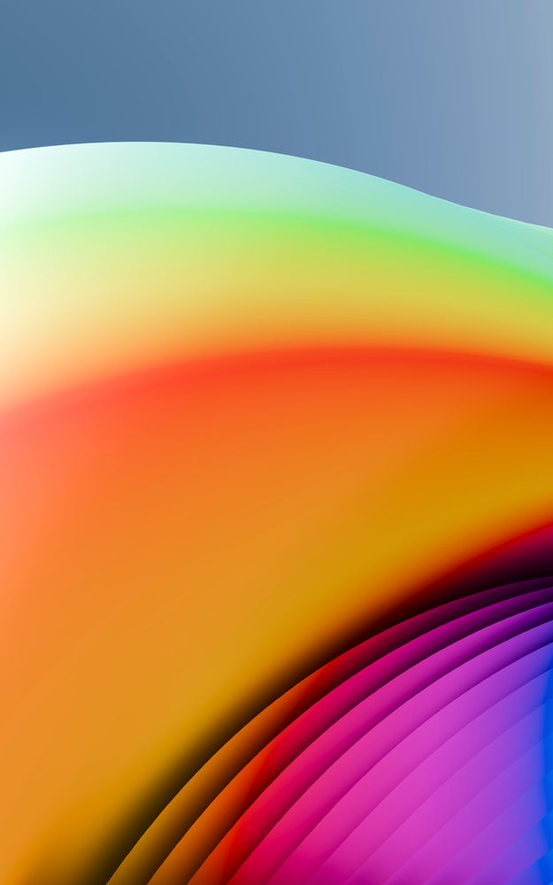 Abstract colorful design featuring smooth gradient curves in vibrant hues, creating a fluid and modern visual composition.