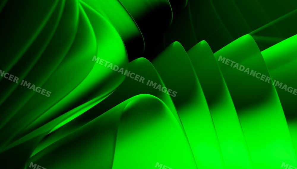 Abstract green smooth curves flowing