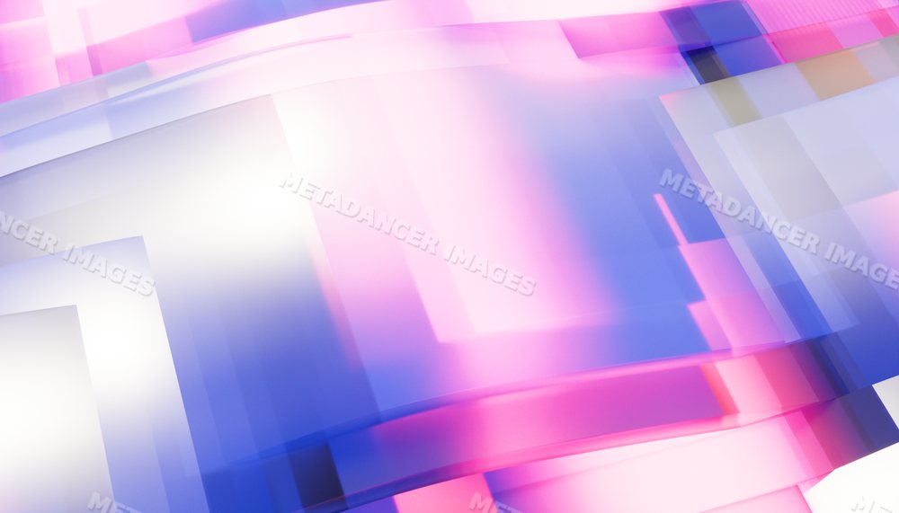Abstract digital artwork with overlapping translucent geometric shapes