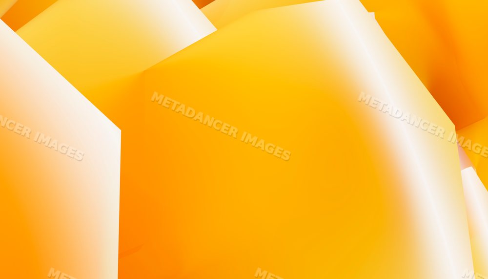 Bright abstract digital illustration with smooth orange curved shapes