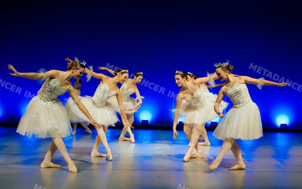 Ballet dancers performing a classic holiday ballet on stage