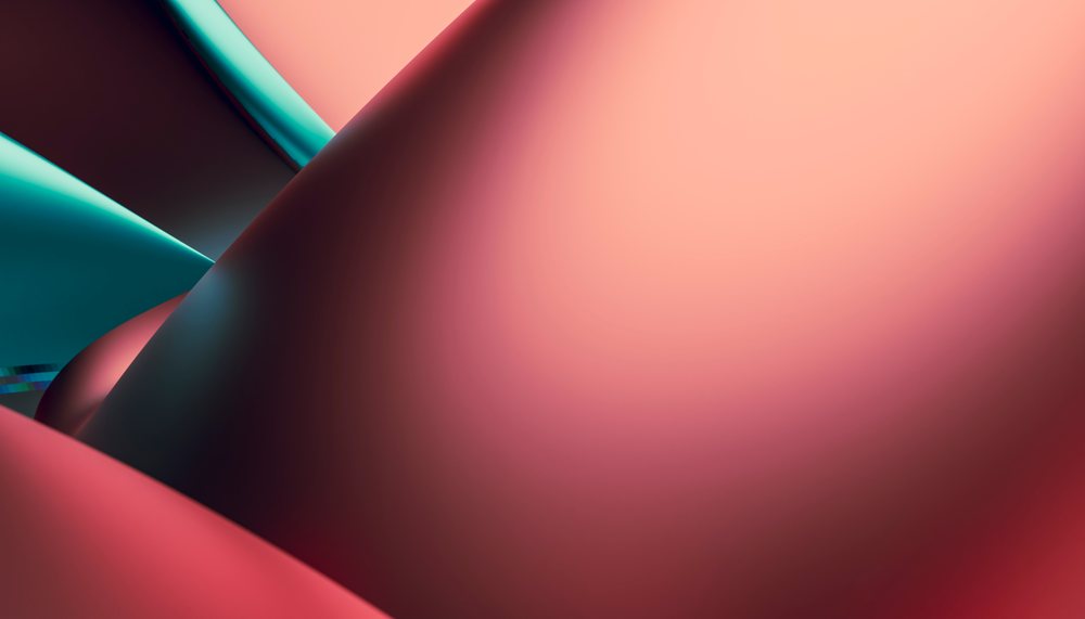 Abstract digital artwork featuring smooth, colorful curved shapes with gradient lighting effects.