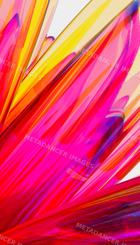 Colorful abstract glass sculpture