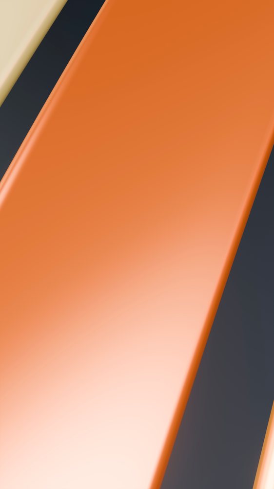 Orange rounded rectangular bar with smooth texture shown in a vertical digital illustration.