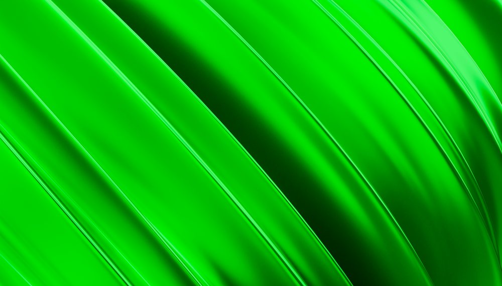 Digital illustration of abstract green fluid waves.