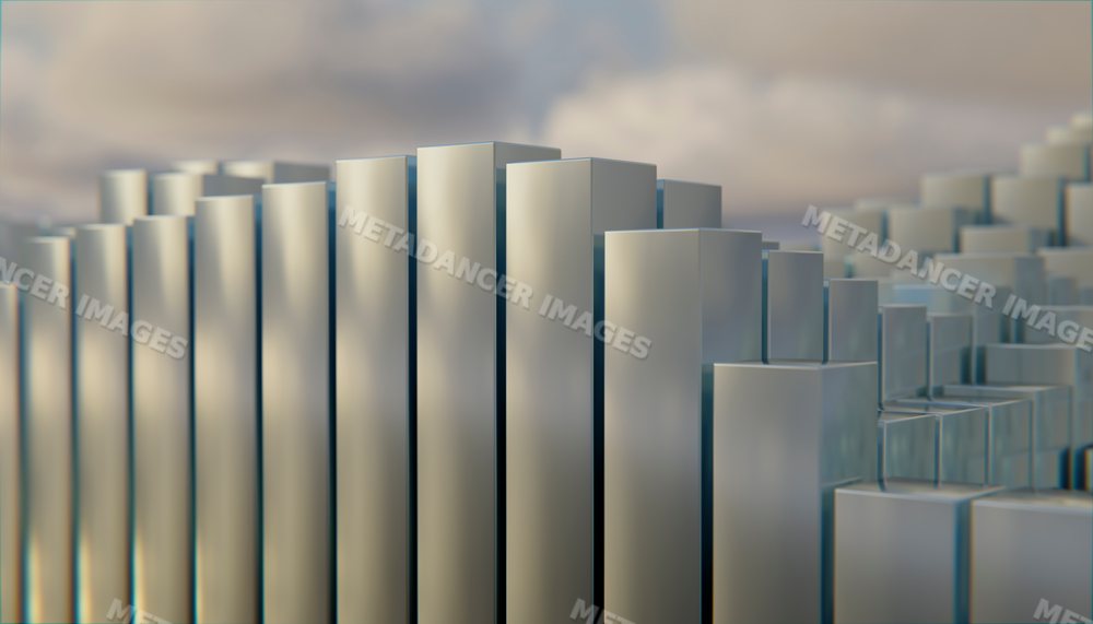 Close-up of vertically arranged metal pipes with varied heights