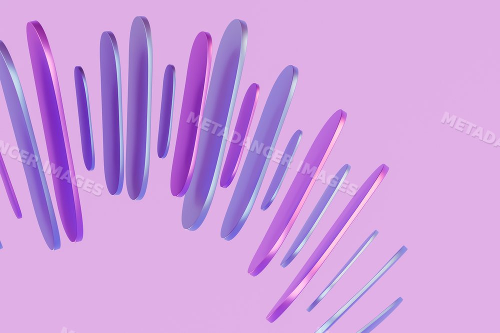 3d rendered abstract purple shapes