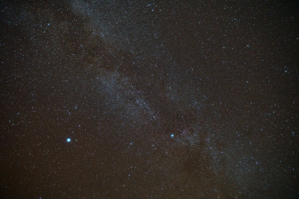 A clear star-filled night sky showing the milky way