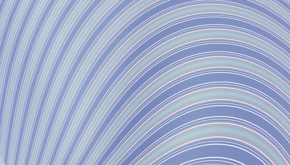 Rainbow colored arcs with pastel and soft hues forming an abstract and elegant pattern in a digital illustration.