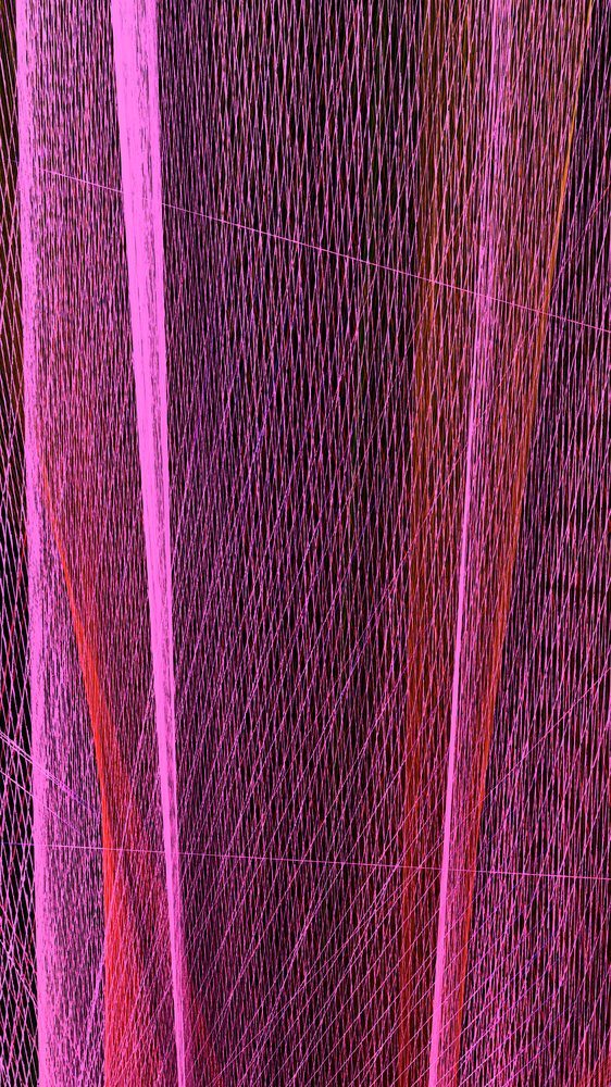 Close-up of a pink and red woven textile mesh showing intricate interwoven threads and texture.