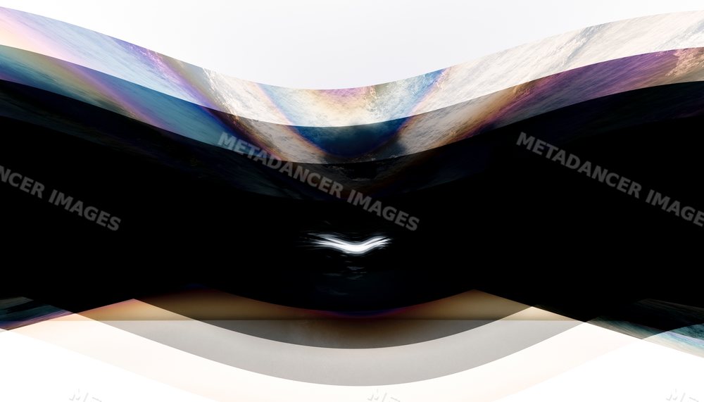Abstract digital art with layered curved shapes and vibrant