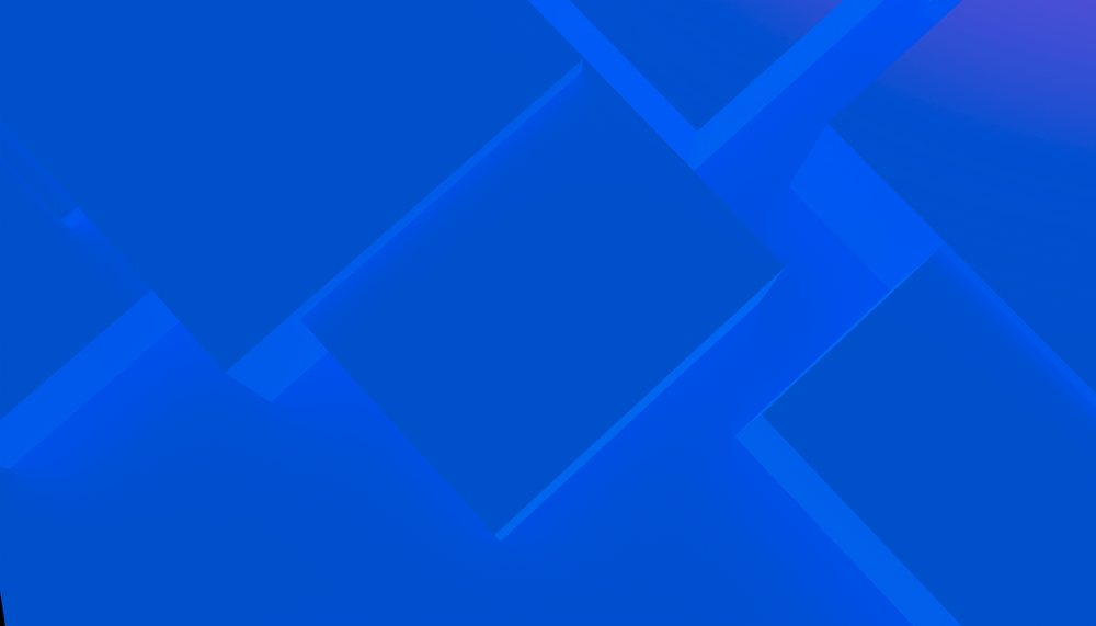 Blue geometric shapes arranged in an overlapping pattern forming a modern abstract design.