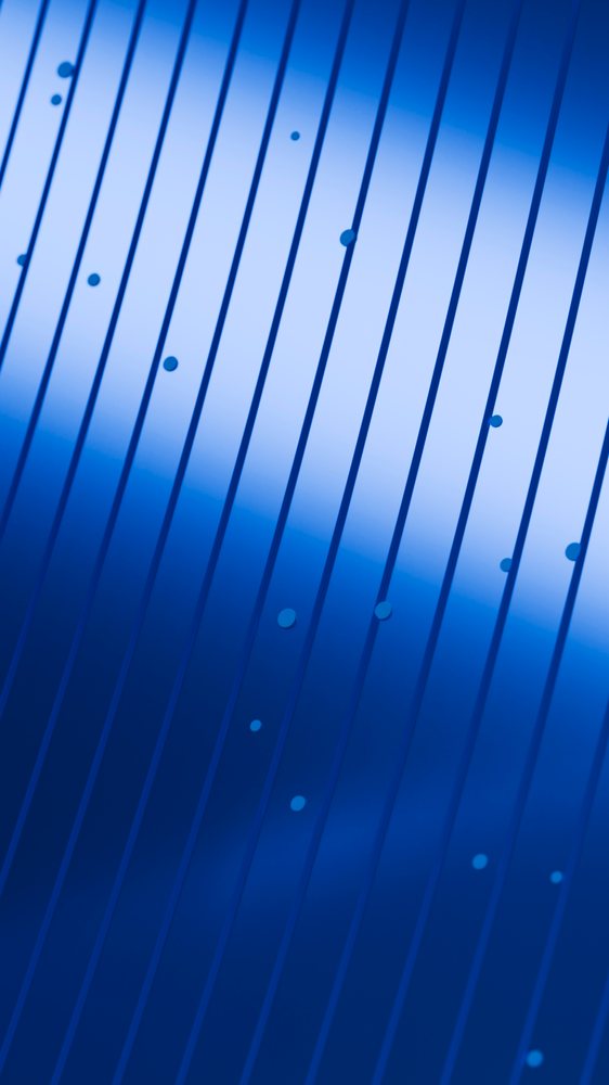 Abstract digital illustration with vertical blue lines and circular dots in a blue gradient pattern.