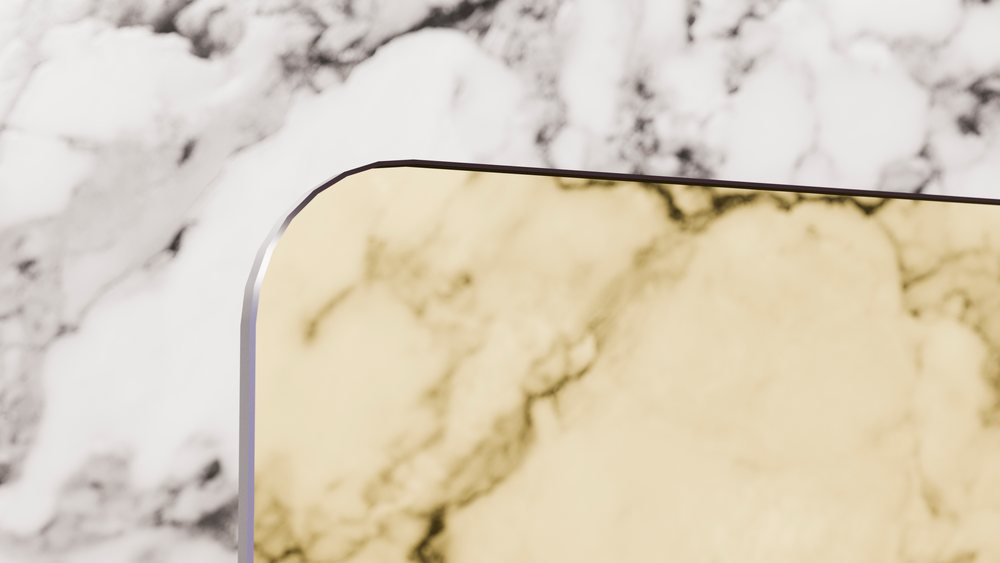 Gold marble surface featuring natural veined patterns and a smooth, polished finish.