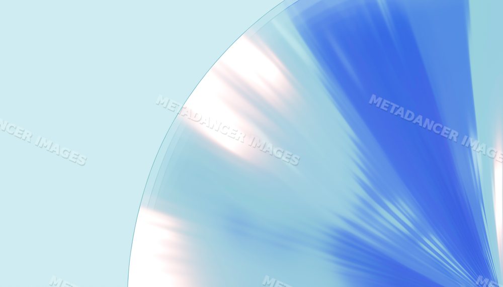 Abstract digital art featuring radial blue and white light pattern