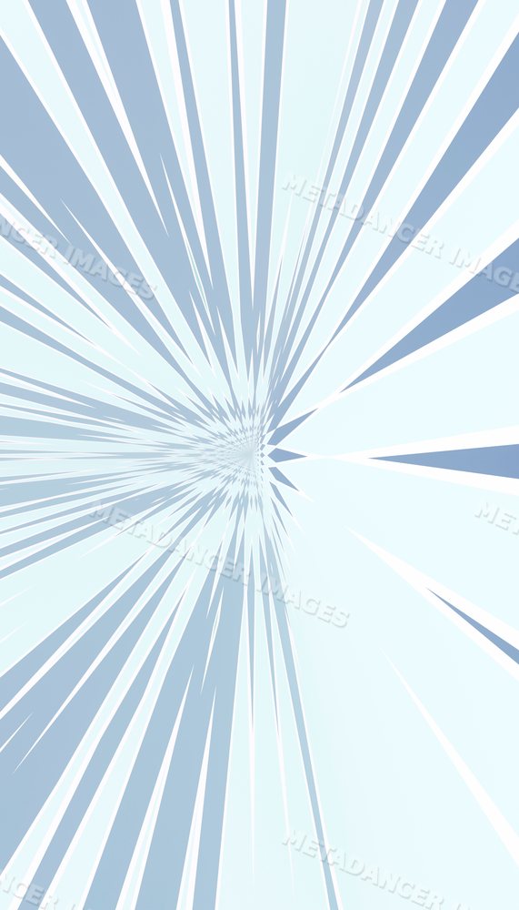 Abstract digital art with light blue radial burst pattern