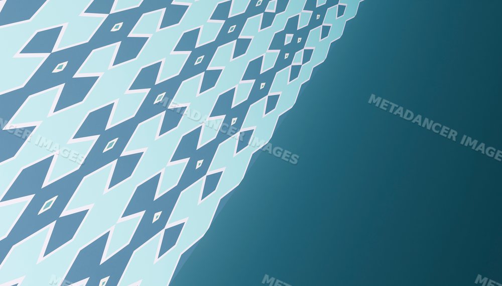 Abstract blue geometric diamond pattern with gradient background