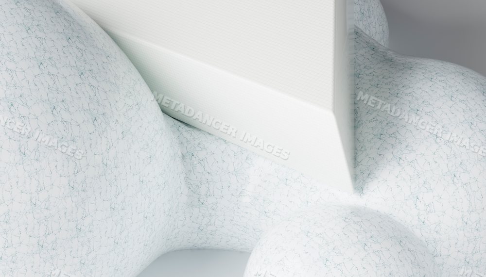 3d rendering of abstract white sculpture with smooth rounded shapes