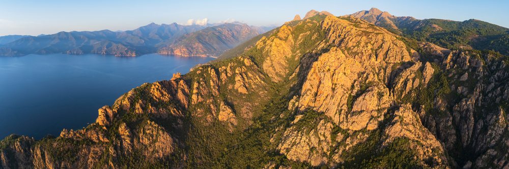 Rocky mountain cliffs of Calanques de, Travel Photography, Piana, Corsica, France.