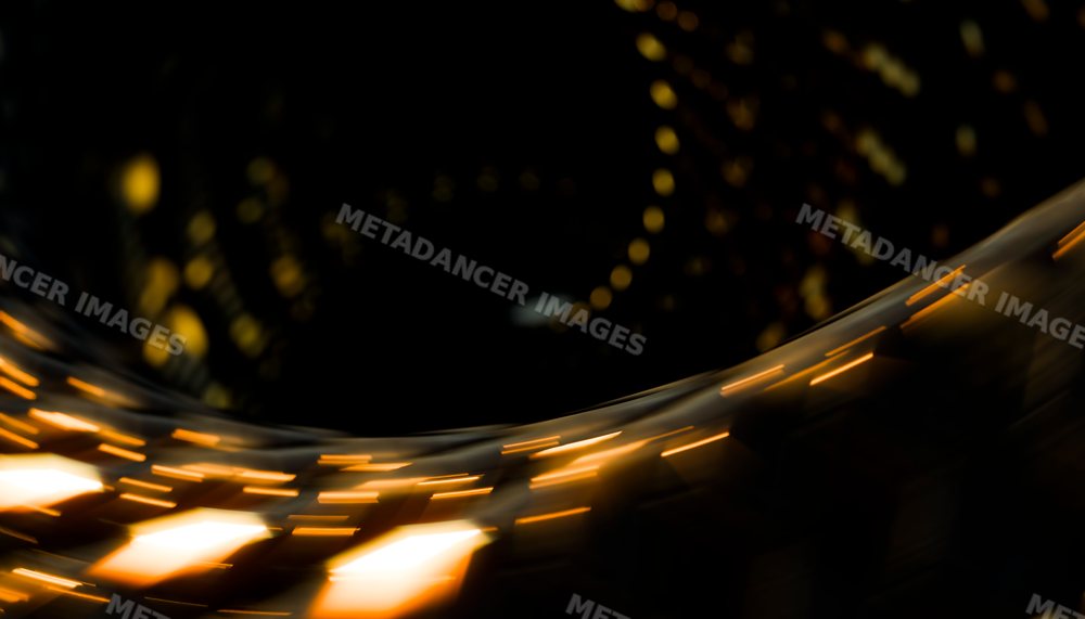 Abstract digital rendering of a glowing spiral pattern with golden