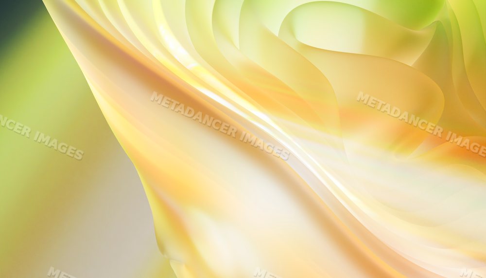 Close-up of flowing fabric with smooth soft folds and light yellow