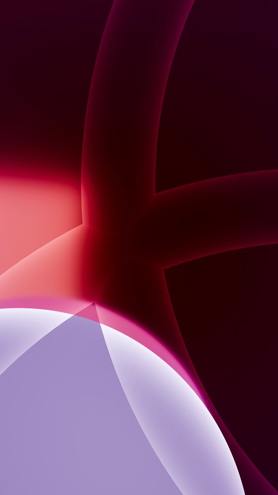 Abstract digital illustration featuring overlapping red and purple shapes with soft gradients and glowing effects.