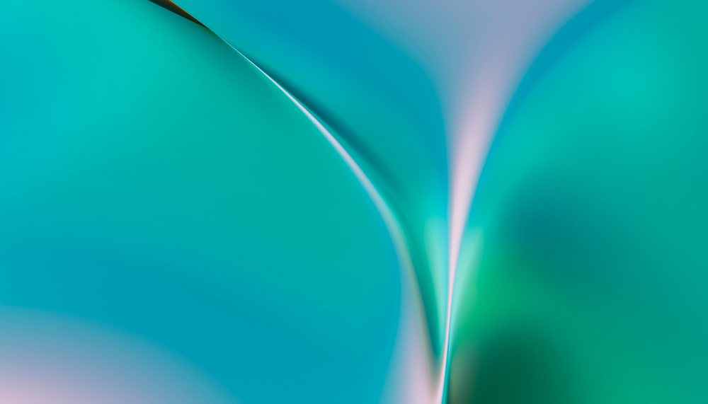 A smooth abstract digital image featuring curved blue and green gradients creating a flowing, modern design.
