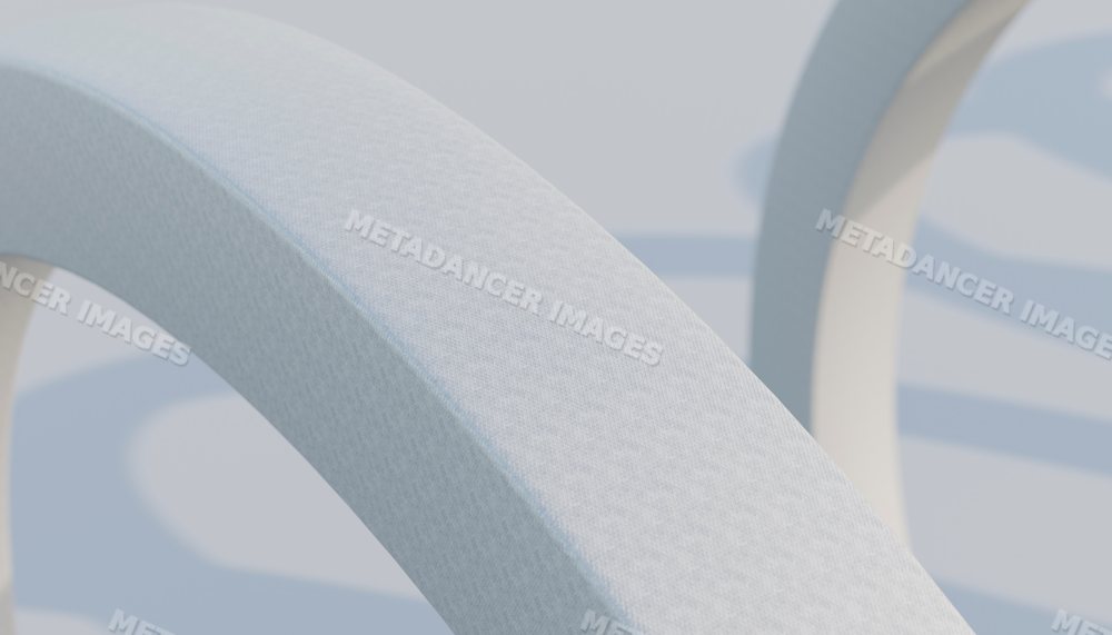 Abstract smooth white curved shapes with soft texture and shadows