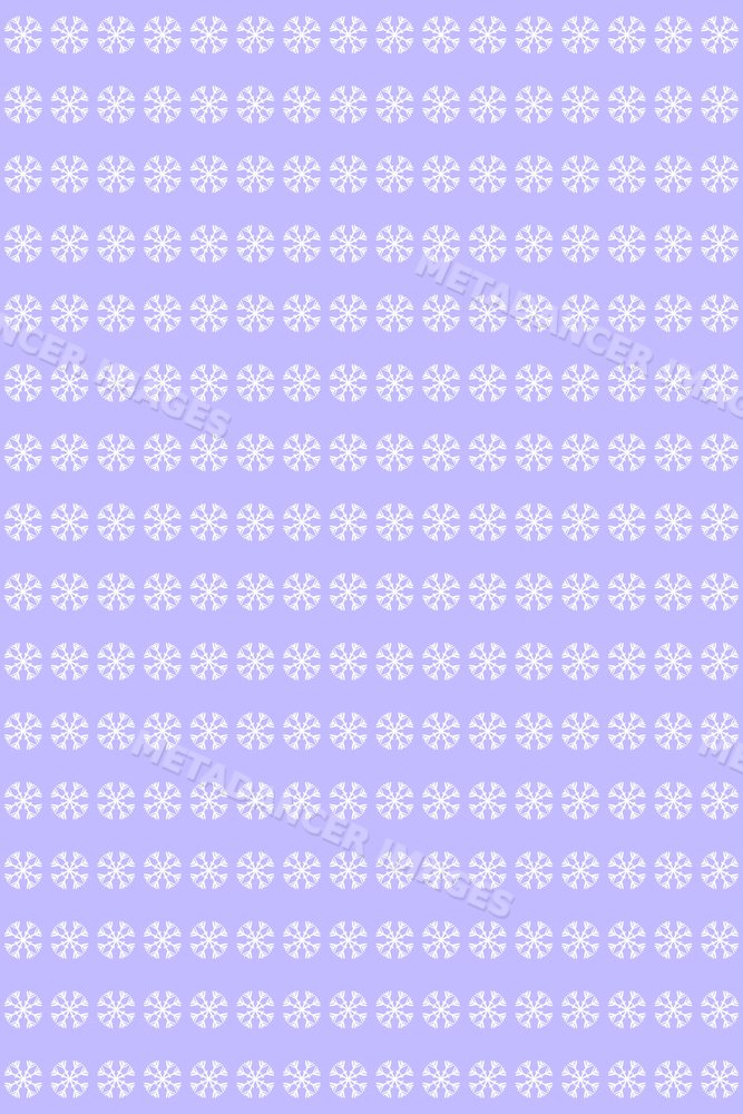Digital illustration of white snowflake pattern on purple background