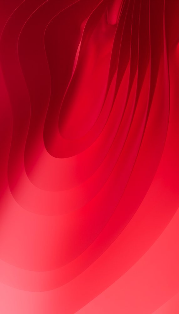 Abstract red layered curves create a smooth flowing modern design