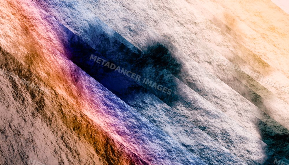 Abstract colorful textured surface casting diagonal shadows
