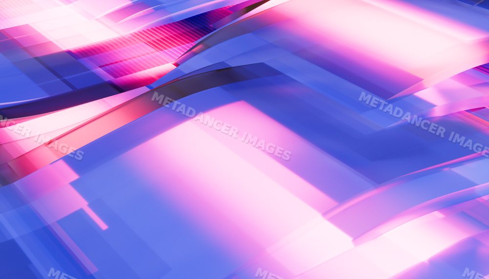 Abstract digital 3d rendering with colorful smooth geometric shapes