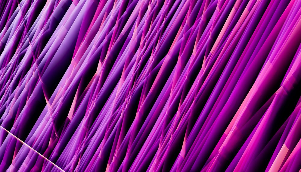 Abstract digital artwork featuring vibrant purple and pink diagonal lines creating a dynamic geometric pattern.