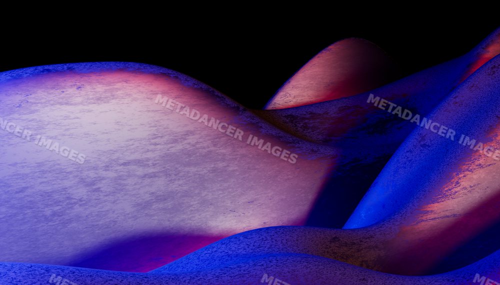 Abstract wavy shapes with blue and purple color gradient