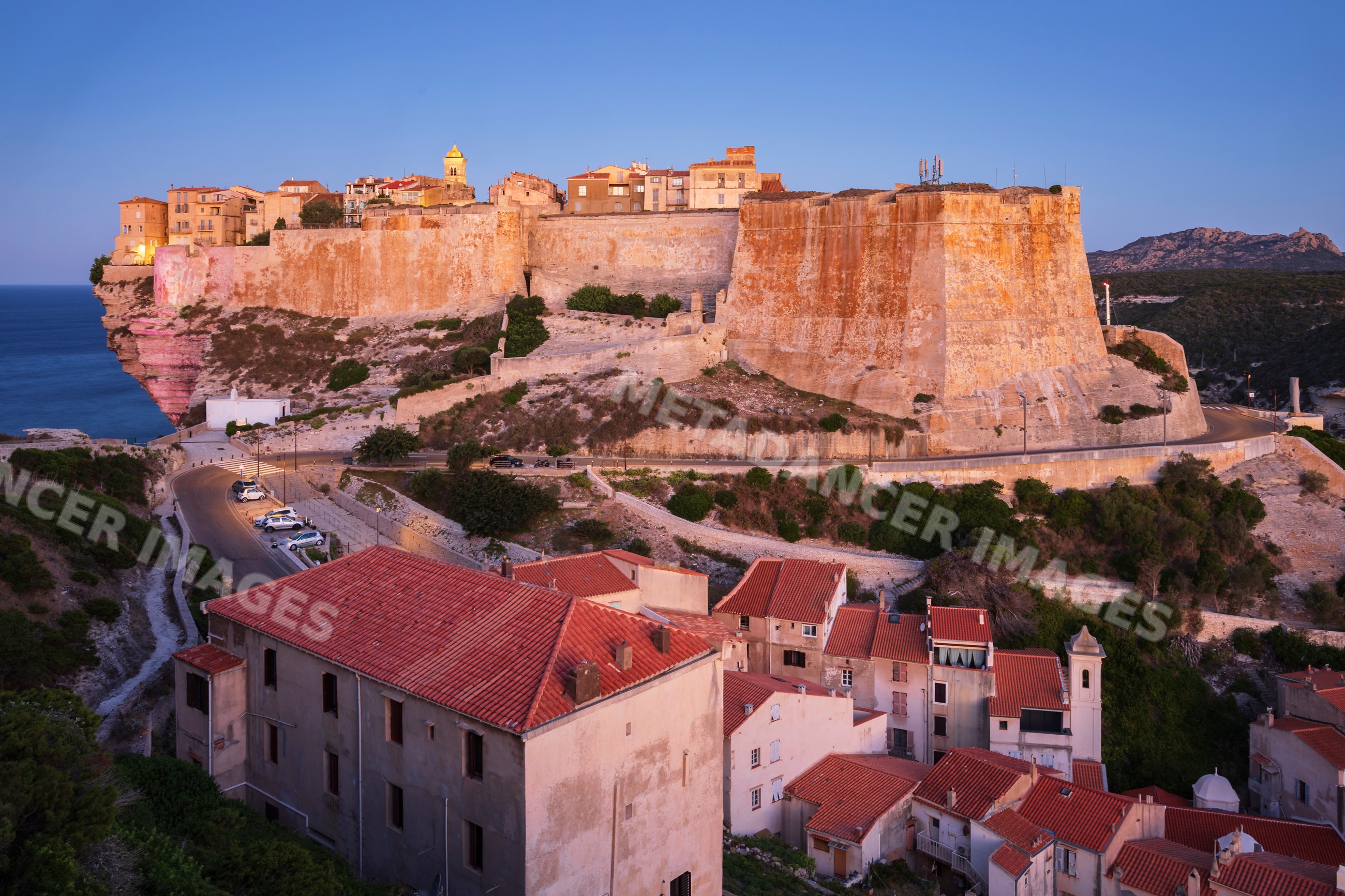 Citadel at Dawn in bonifacio, corsica, france