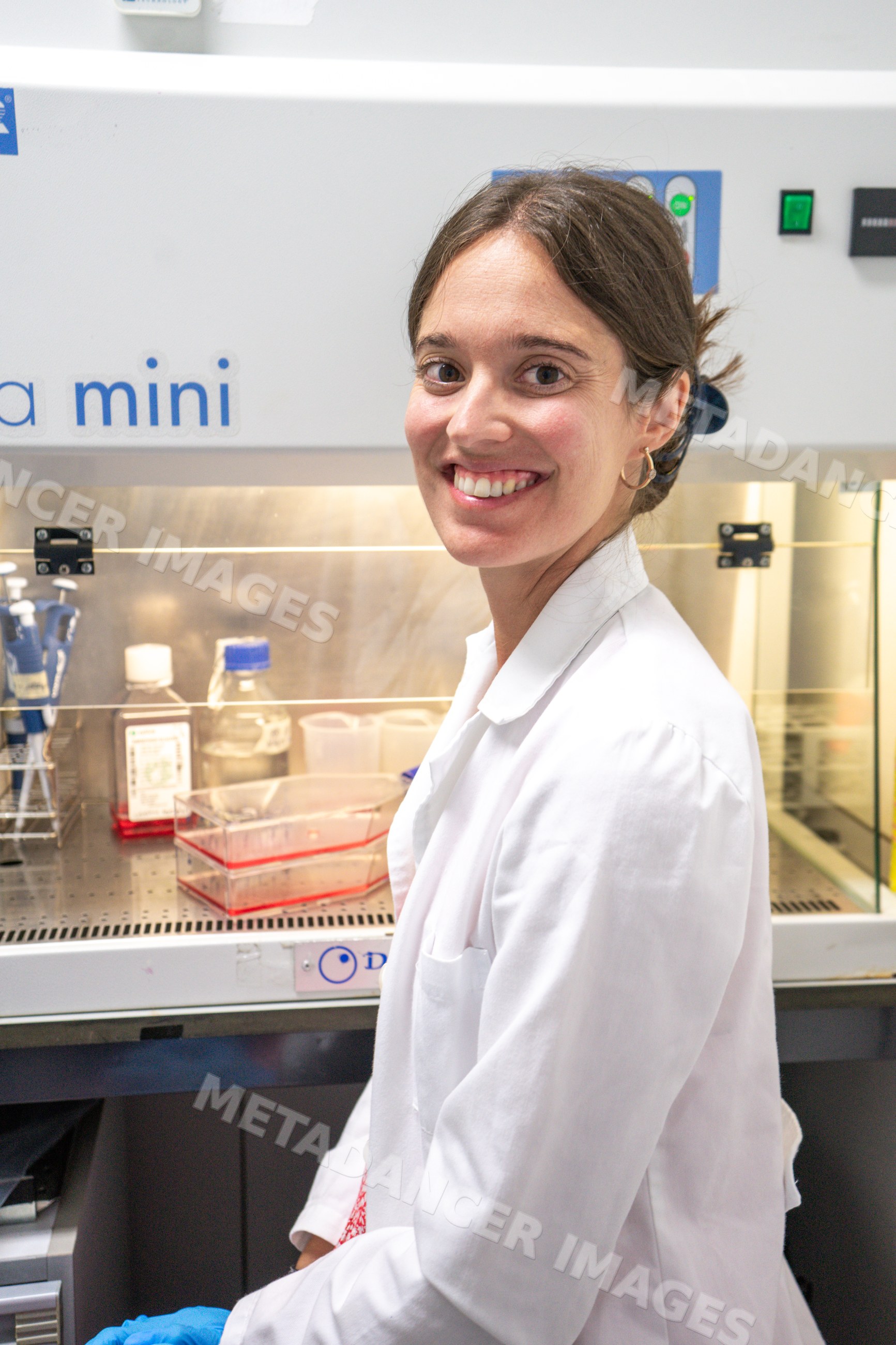 Scientist working with biological samples in laboratory research