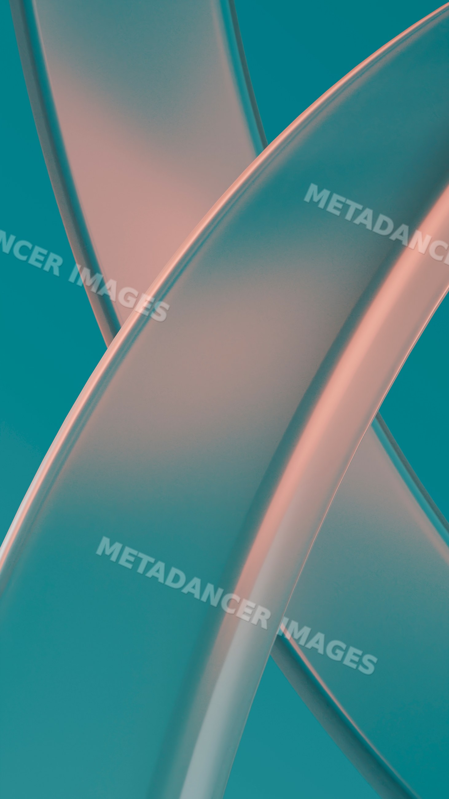 Abstract curved tubes twisting on blue background digital illustration