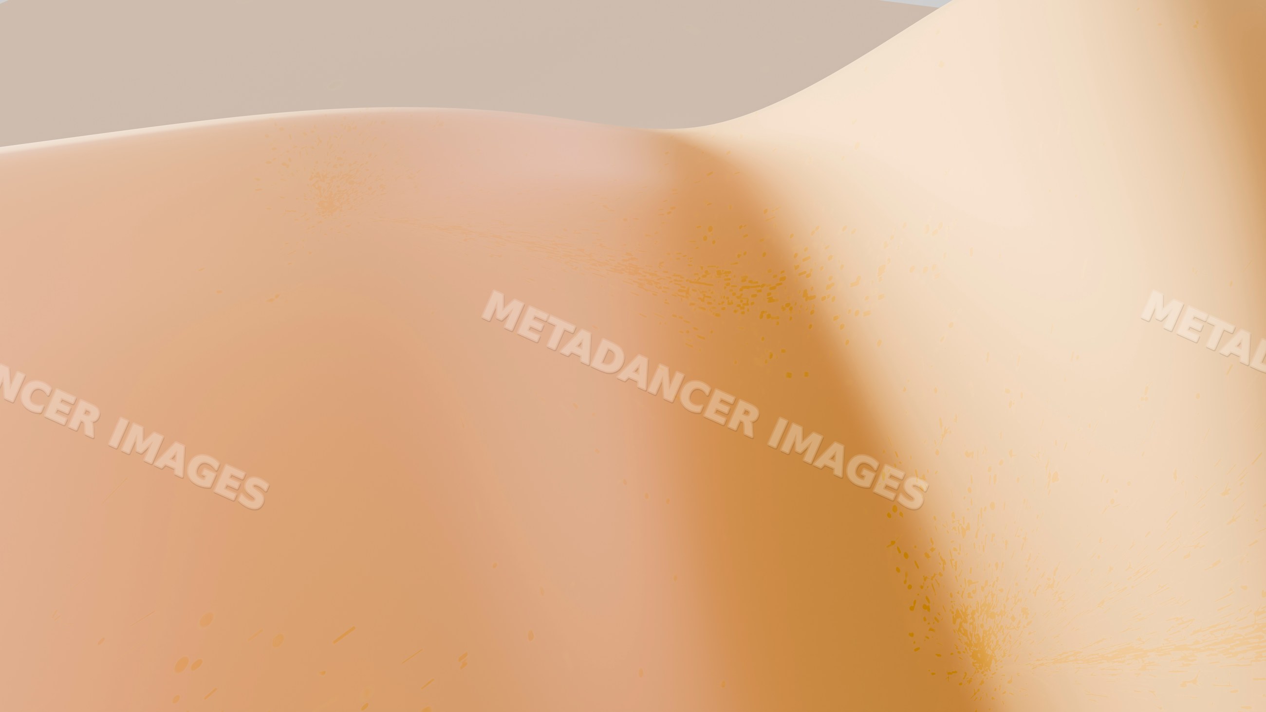Sand dunes in a desert landscape under warm sunlight