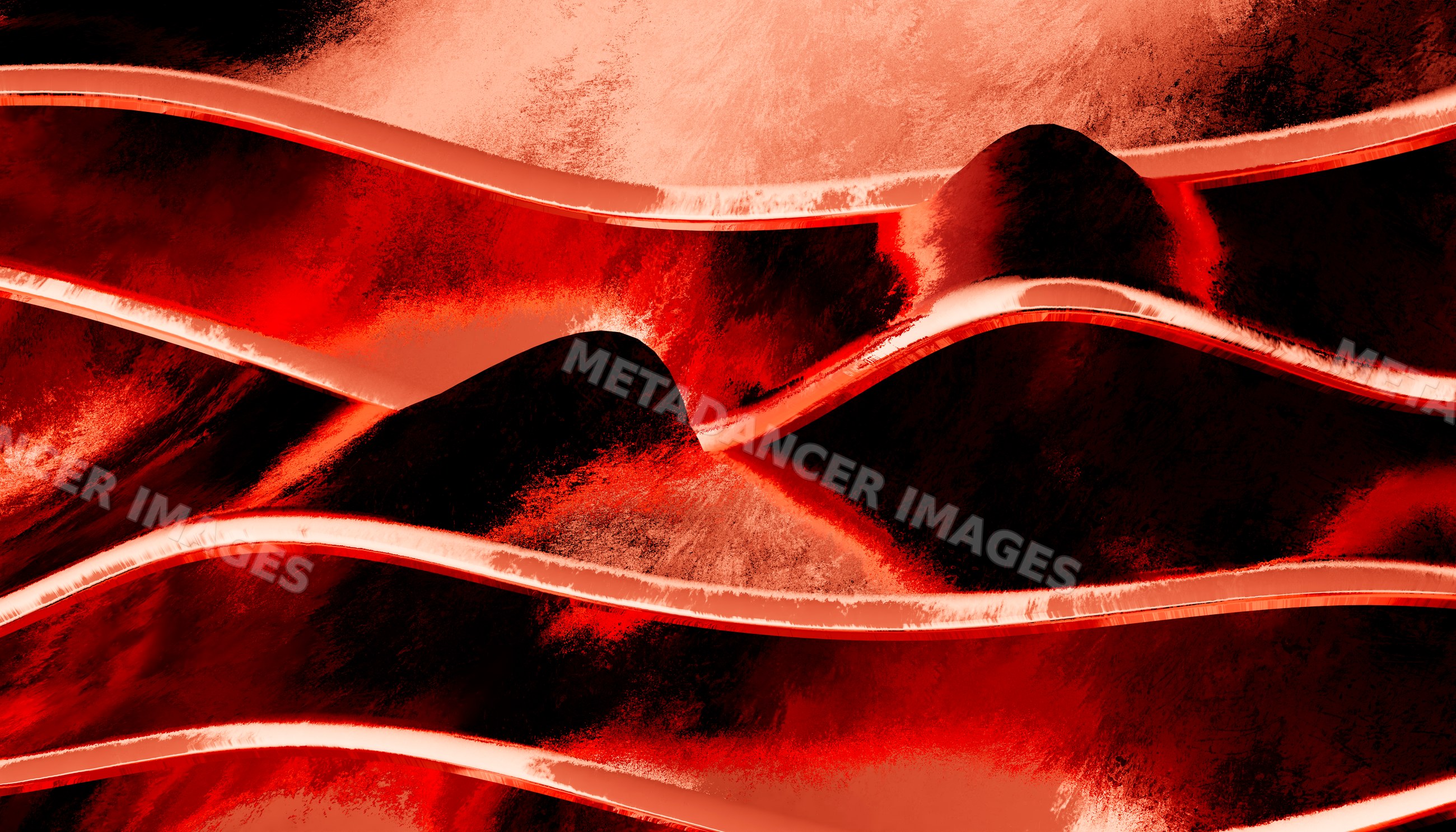 Abstract red and Black wavy textured pattern with flowing curves