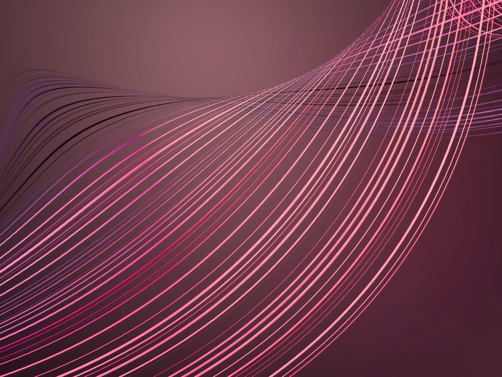 Abstract digital artwork with flowing pink and purple curved lines