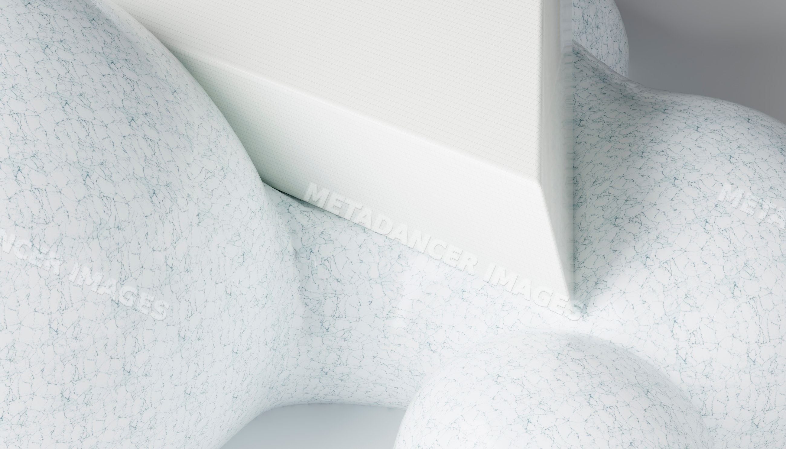 3d rendering of abstract white sculpture with smooth rounded shapes