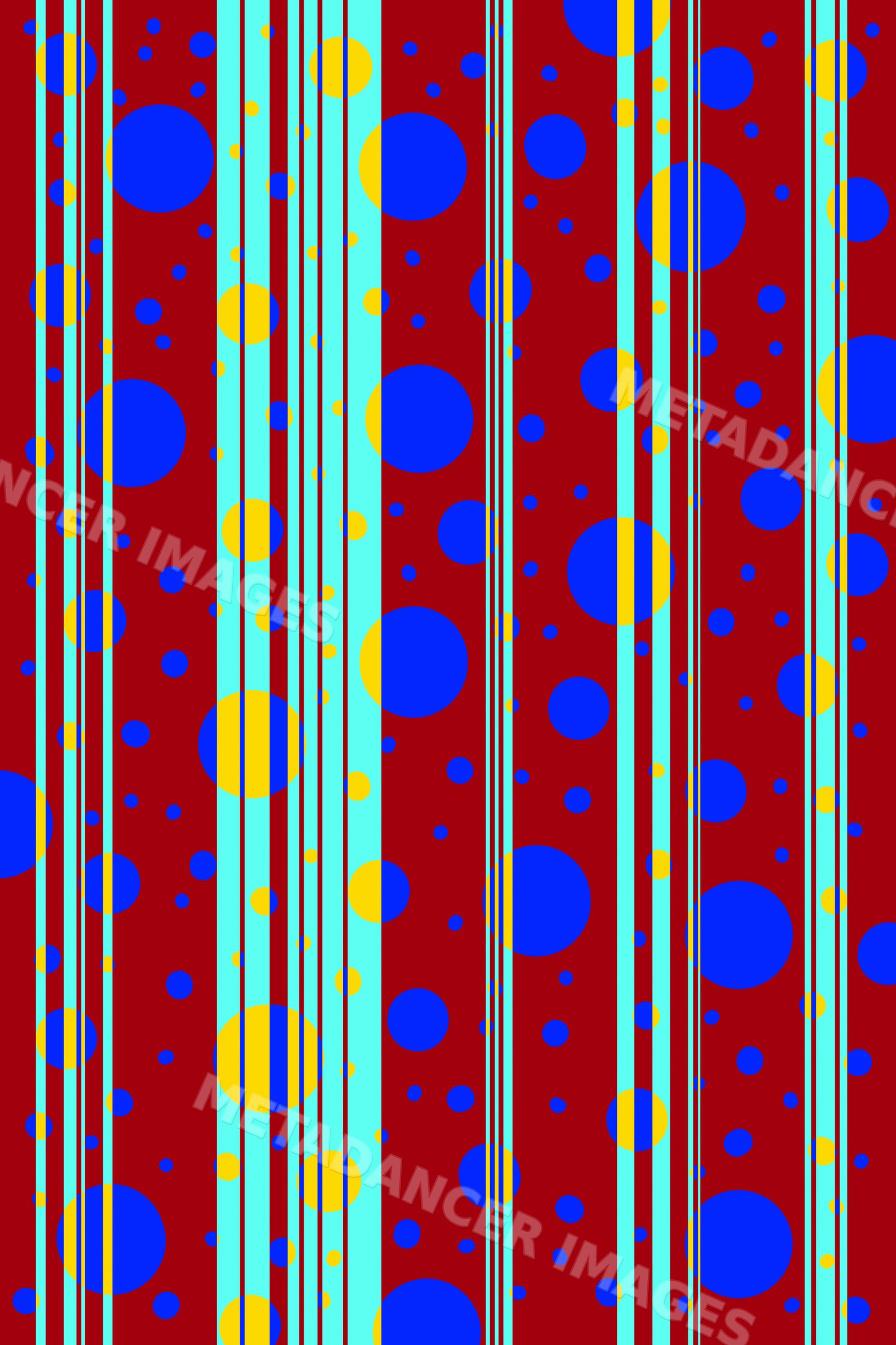 Abstract digital illustration with colorful circles and vertical