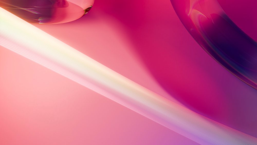 Abstract digital illustration with colorful glossy shapes and smooth