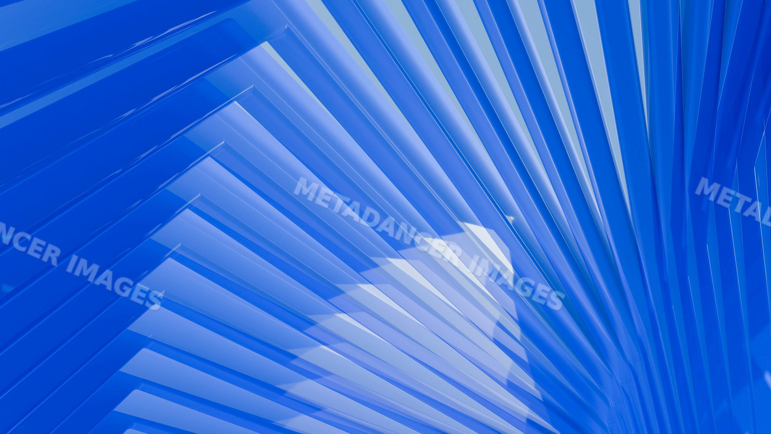 Blue abstract geometric pattern with reflective lines illustration