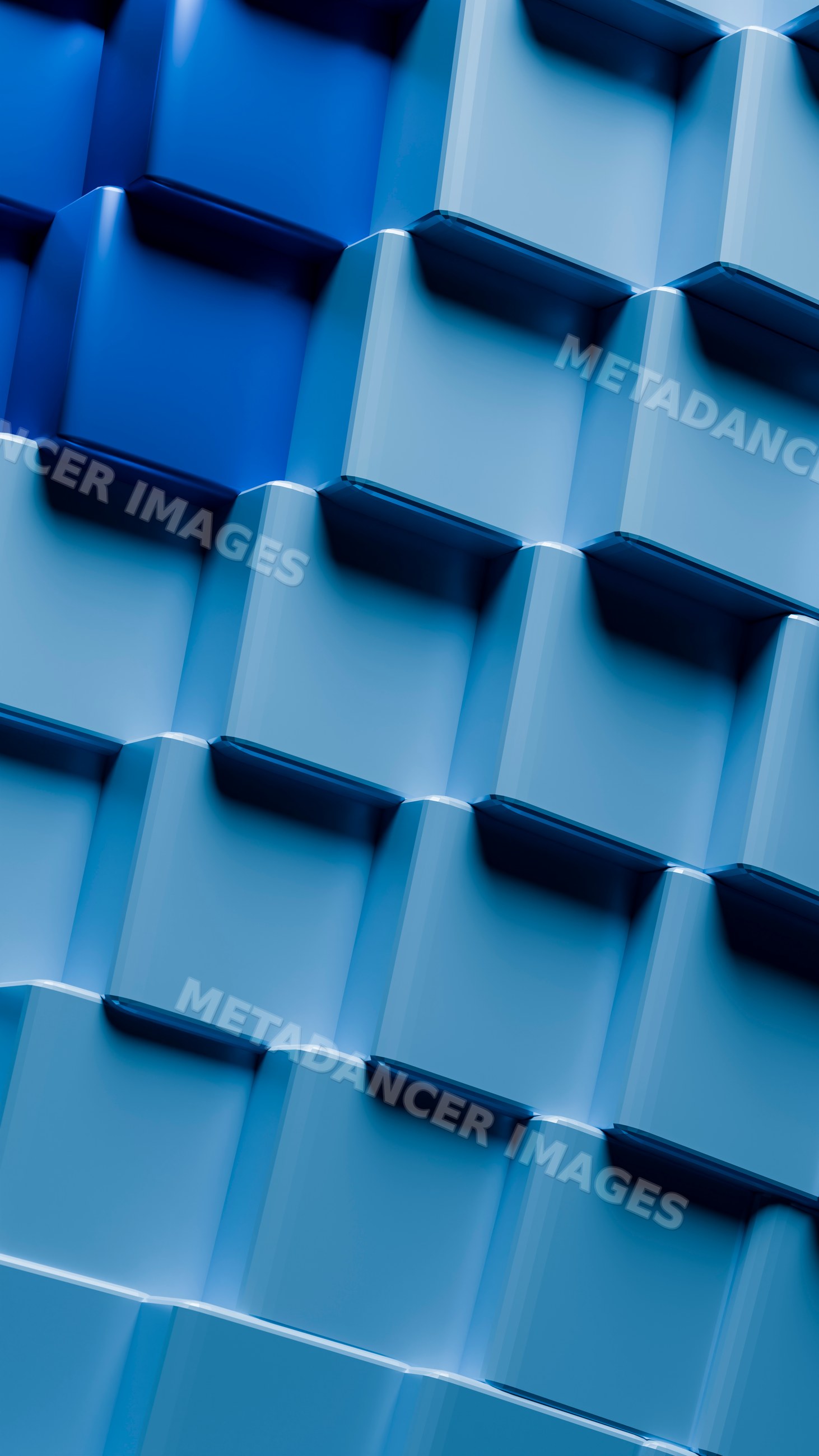 Abstract blue 3d geometric pattern of cubical blocks