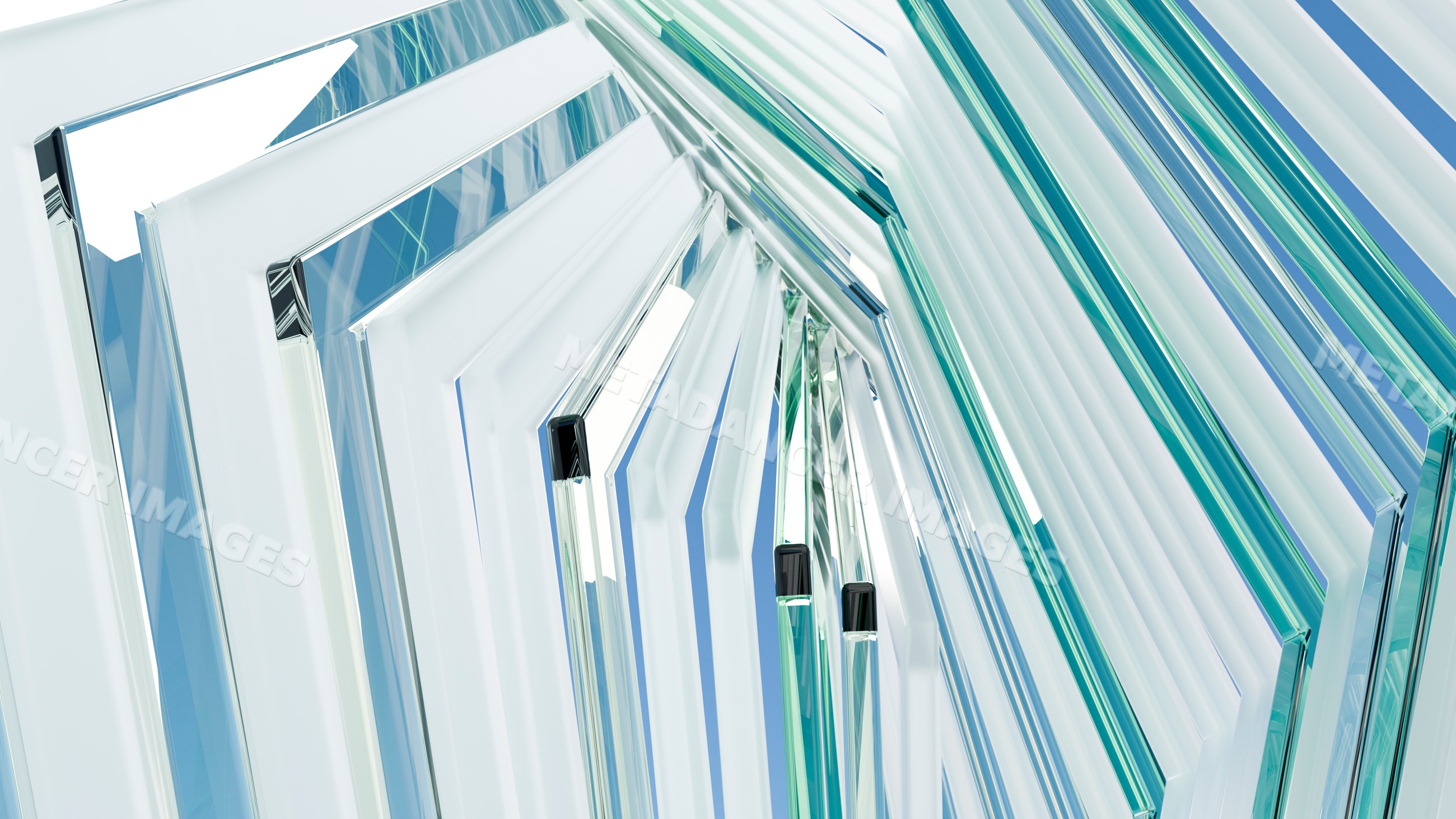 Stacked thick glass panes