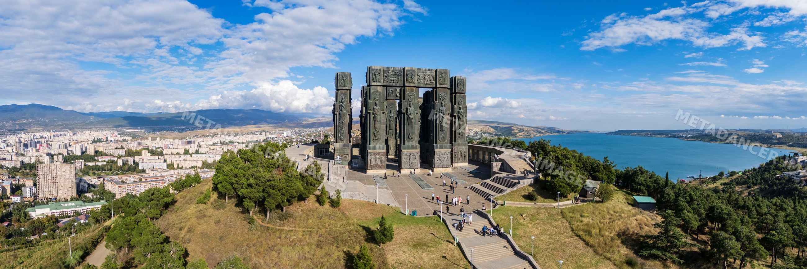 History of Georgia Monument on keeni hill overlooking tbilisi
